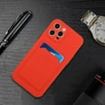 thumbnail image 6 of Allytech Case Compatible with iPhone 13 Pro, [Card Holder] [Soft TPU] [Ultra Slim & Lightweight] Shockproof Anti-Fingerprint Case for iPhone 13 Pro - Red, 6 of 6