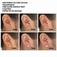 thumbnail image 4 of Alexcraft Diamond Stud Earrings Set Silver Plated Princess Round Cut Cubic Zirconia Earring Hypoallergenic Jewelry for Women Men 10 Pairs, 4 of 8