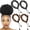 4pcsBlack and Brown, variant on 2 count Adjustable Afro Puff Hair Tie,  Satin Scrunchies, No  Durable Afro Puff Accessories, Oversize Hair Bands, Sleeping Giant Satin Scrunchies for Thick Curly Hair