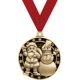 thumbnail image 2 of Paquete de 10 unidades navideñas de Papá Noel y muñeco de nieve de Medal Crown Awards, 2 of 4
