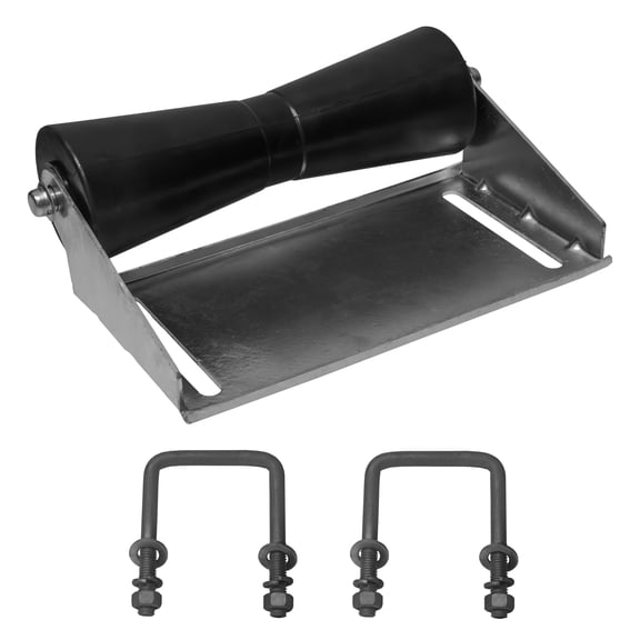 Extreme Max 3006.7152 Boat Trailer Keel Roller and Bracket Kit for 3x3 Cross Members - 12" Poly Vinyl Roller, Black