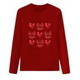 thumbnail image 5 of NuoCaiYun Valentine'S Day Tshirts Tops Women'S Fashion Print Round-Neck Long Sleeve Casual Regular Comfy Blouse, 5 of 6