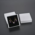 thumbnail image 4 of 12pc Cardboard Jewelry Set Box for Ring Earring Necklace with Sponge Inside Square White 7.6x7.6x3.2cm Inner Size: 6.9x6.9cm Without Lid Box: 7.2x7.2x3.1cm, 4 of 7