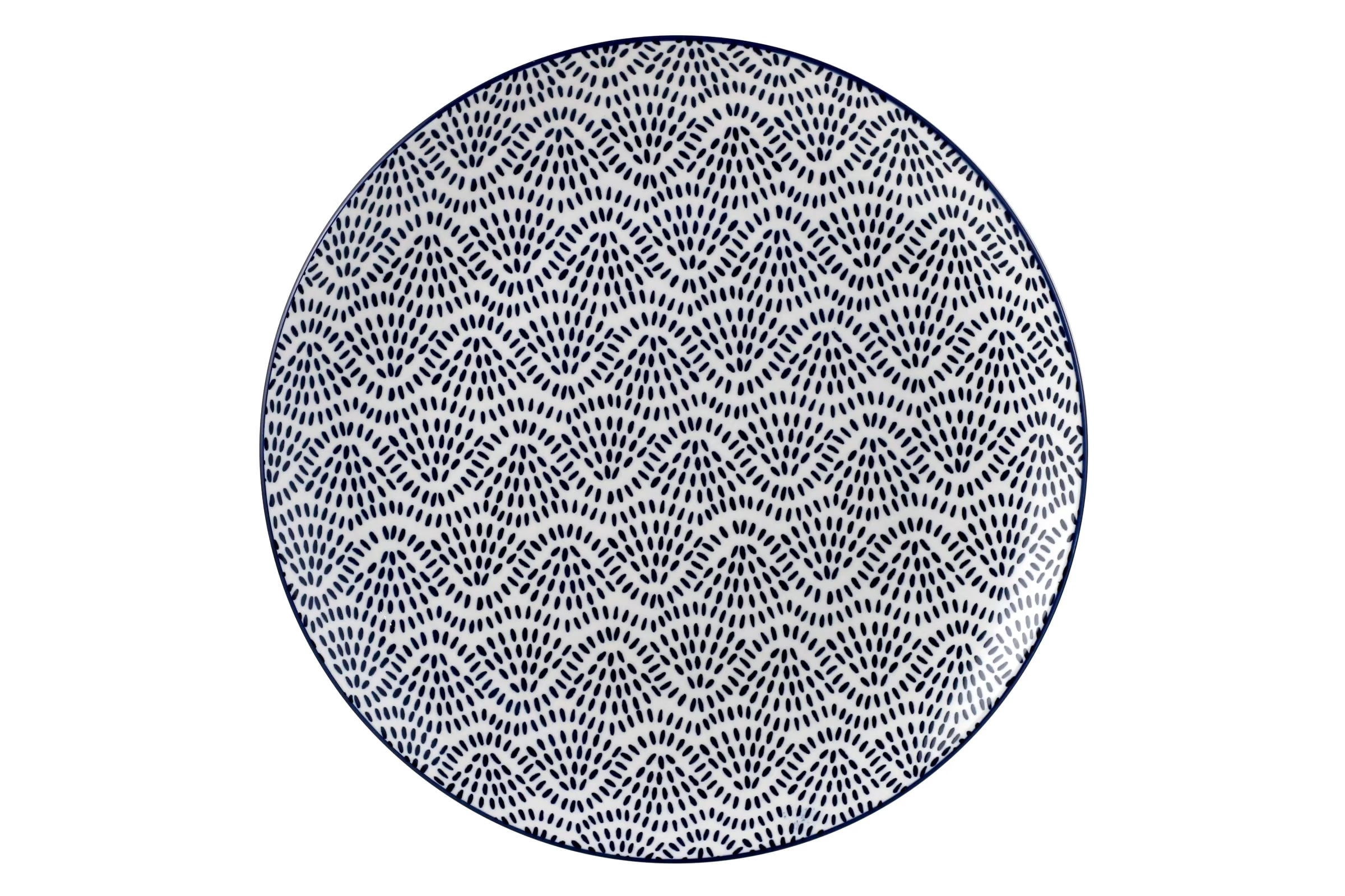 Mainstays Chiara Stoneware Round Dinner Plates, 4 Piece Set, 10.5 in