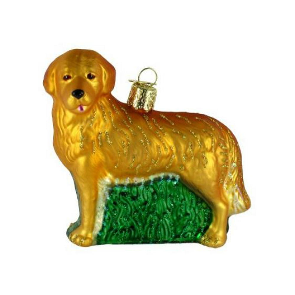 Old World Christmas Golden Retriever Glass Blown Ornament