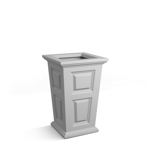 Mayne Wyndham 24in Tall Planter - 24in x 15.5in - Polyethylene Planter - White (5929-W)