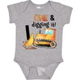 thumbnail image 3 of Inktastic One and Digging It Bulldozer 1st Birthday Boys or Girls Baby Bodysuit, 3 of 5