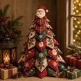 thumbnail image 2 of 2026 New DIY Quilted Christmas Tree Kit, 3D Fabric Patchwork Craft Set for Beginners, Handmade Tabletop Christmas Decorations Ideal for Home Mantel Table Office Display Christmas Gifts, 2 of 7