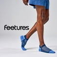 thumbnail image 7 of Feetures Elite Max Cushion No Show Tab Wave- Running Socks for Men & Women, Athletic Compression Socks, Moisture Wicking - Blue Wave , Small (1 Pair), 7 of 7