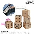 thumbnail image 2 of ECR4Kids Giant Wood Yard Dice (6 Pack) with Score Card and Canvas Carrying Bag, 2 of 7