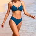 thumbnail image 4 of Bikinis for Women High Waisted Push Up Bikini Top with Built-In-Bra and Seamless Cheeky Swim Bottom, 4 of 5