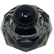 Crystal Ashtray Cigarette Ash Tray  Black Ashtray with Stress Relief Ball for Outdoor, Indoor, Patio, Home, Tabletop, Office Use  4.25 inch Decorative Cigarette Holder