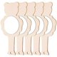 thumbnail image 2 of 5Pcs DIY Wooden Mirror Kids DIY Painting Handy Mirror Unpainted Wooden Mirror, 2 of 2