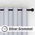 thumbnail image 4 of Lfeey Light Gray Blackout Curtains for Bedroom, Thermal Insulated Room Darkening Grommet Drapes, 42"x84", 2 Panels, 4 of 7