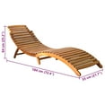 thumbnail image 2 of vidaXL Patio Sun Lounger with Cushion Solid Acacia Wood, 2 of 12