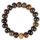 thumbnail image 1 of Pulsera Bodhizi en forma de pavo real tricolor con cuentas de ábaco de 10 x 13 mm, 1 of 1