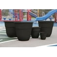 thumbnail image 5 of Suncast 6-inch Indoor/Outdoor Resin Flower Planter, Black, 5 of 7