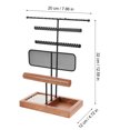 thumbnail image 3 of Organisateur de Rangement pour Bijoux avec Base en Bois Support de Présentation de Bijoux, 3 of 8