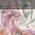 thumbnail image 6 of Happy Easter Cloth Napkins, Spring Cute Rabbits Flowers Butterflies Pink Washable and Reusable Dinner Napkins Set of 4, Table Napkin for Kitchen Party Birthday Wedding Hotel Housewarming 20"x20", 6 of 9