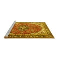 thumbnail image 2 of Ahgly Company Machine Washable Indoor Rectangle Medallion Yellow Traditional Area Rugs, 8' x 10', 2 of 4