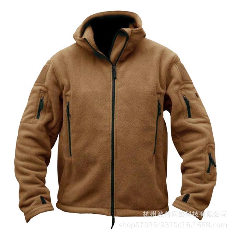 BESTSPR Men's Casual Military Spring and Fall Jacket Zipper Hoodie