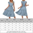 thumbnail image 3 of Миди-Платья Vestido de mujer de una línea sin mangas con cuello en V vestido largo suave para cóctel (azul claro L) Cgtredaw Para estrenar, 3 of 7