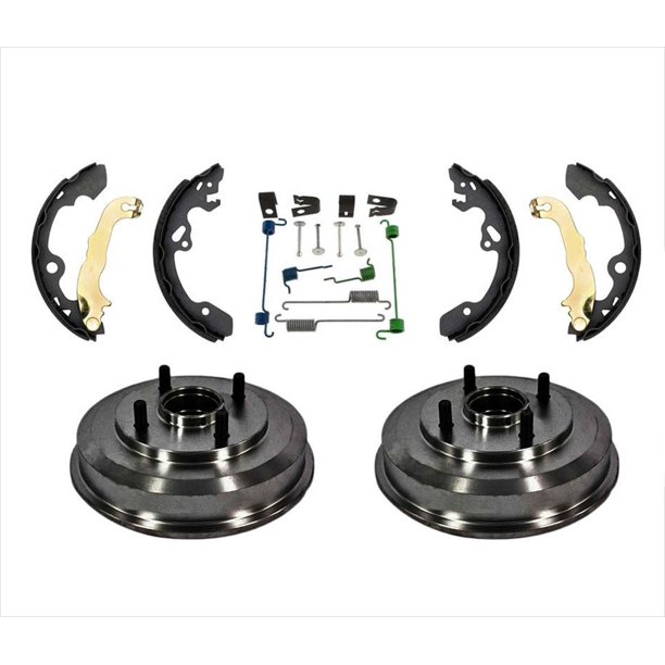 Rear Drums Wheel Bearings Brake Shoes and Hardware for Ford Focus 0008