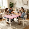 thumbnail image 5 of 8Ft Fitted Picnic Table Cover Spandex Outdoor Tablecloth Stretchy Table Cover For Camping Parties Outdoor(Pink-76X244Cm), 5 of 6