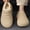 Khaki, variant on OKBOP Slippers for Women Closed Toe Platform Sandals Travel Slide Casual Fleece Shoes