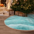 thumbnail image 5 of Daiia Teal Turquoise Wood Drawing Merry Christmas Tree Skirt , Xmas Large Lace-up Tree Skirt, Santa Snowflakes Rustic Home Decorations New Year Party Farmhouse Decor-30", 5 of 6