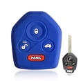 thumbnail image 1 of Dobrev Black Silicone 3+1 Buttons Smart Key Case Cover Bag Fob Holder for Subaru Forester Impreza Legacy Outback Tribeca WRX WRX STI Crosstrek Smart Key (Blue), 1 of 5