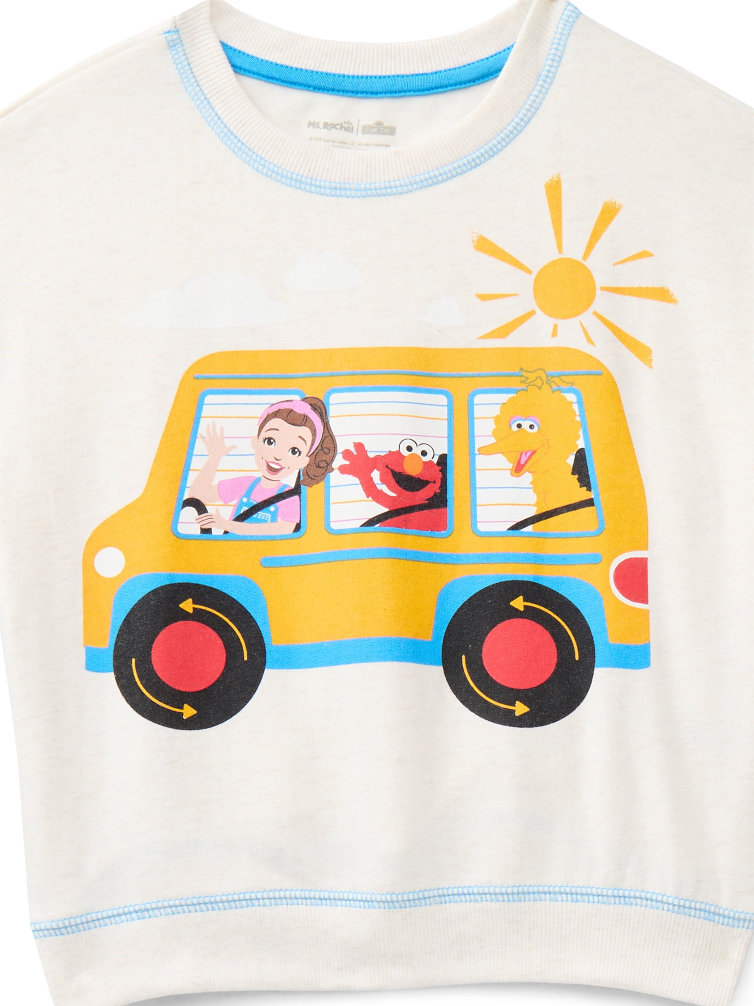 Ms. Rachel x Sesame Street Toddlers' Graphic Sweatshirt with Long Sleeves, Sizes 12M-5T