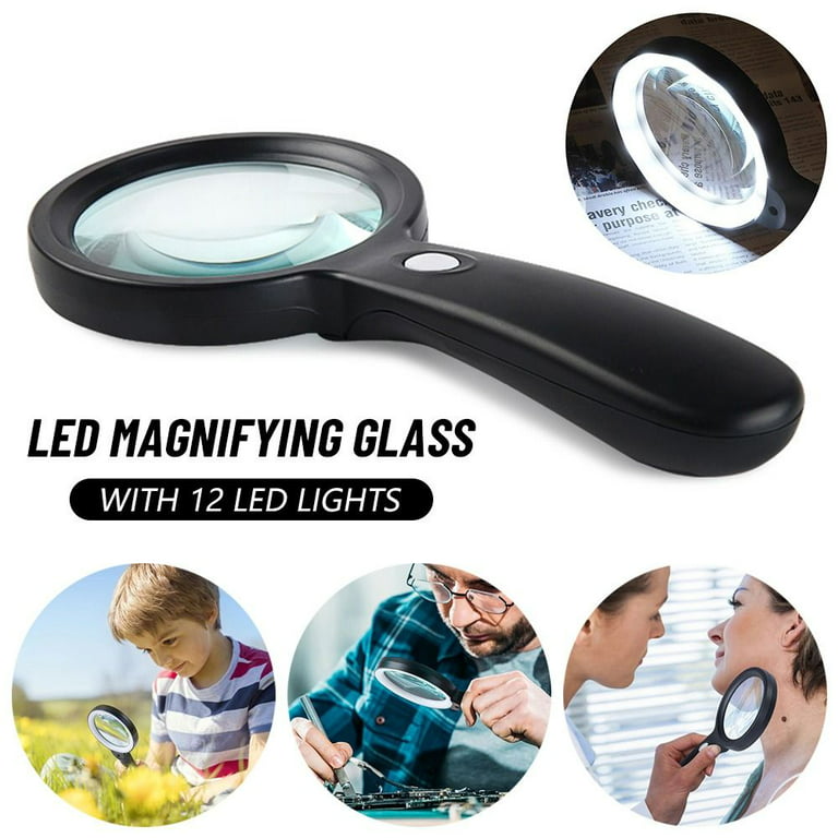 10X Magnifying Lamp LED Illuminating Magnifying Glass with Lights
