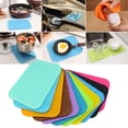 thumbnail image 2 of ZTGD Table Mat Bright Color Heat Insulation Silicone Square Non-slip Pot Holder Pad Kitchen Supplies, 2 of 7