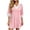 Pink, variant on Womens 3/4 Sleeve Nightgowns Y2k Clothes Casual Lace Trim Loungewear Loose Fitted Soft Sleepshirt Breathable Lightweight V Neck Nightwear