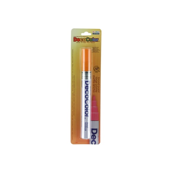 Uchida DecoColor Paint Marker, Broad, Carded Packaging, Orange