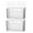 Medium/Clear White, variant on GoXteam 2 Pack Wall Mounted Organizer Basket Clear Green Stackable Hanging Baskets Plastic Cabinet Door Organizer for Organizing for Wall Refrigerator Kitchen Bathroom Pantry
