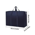 thumbnail image 3 of Large Travel Storage Bag Moving Bag Non-woven Quilted Duffle 60l Capacity Durable Water-resistant for Moving Storage and Travel Gear, UKHBMC | Navy, 3 of 9