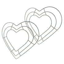 MLINS 2pcs Black Heart Shaped Wire Garland Accessories Diy Wreath Frame Heart-Shaped Metal Wire Garland Valentine'S Day Heart Wreath Form