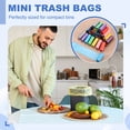thumbnail image 6 of Uxcell 300 Counts/20 Rolls Mini Trash Bag, 0.5 Gallon Plastic Garbage Bags Unscented Wastebasket Liner for Bathroom Office Bedroom Kitchen Small Desktop Garbage Can, Green, 6 of 7