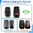 thumbnail image 2 of Key Fob Cover Compatible with Toyota Tacoma 4Runner Prius Corolla Cross Hatchback Tundra Sequoia 2022-2025 Keychain Case Holder Protector,Silver/Black, 2 of 6