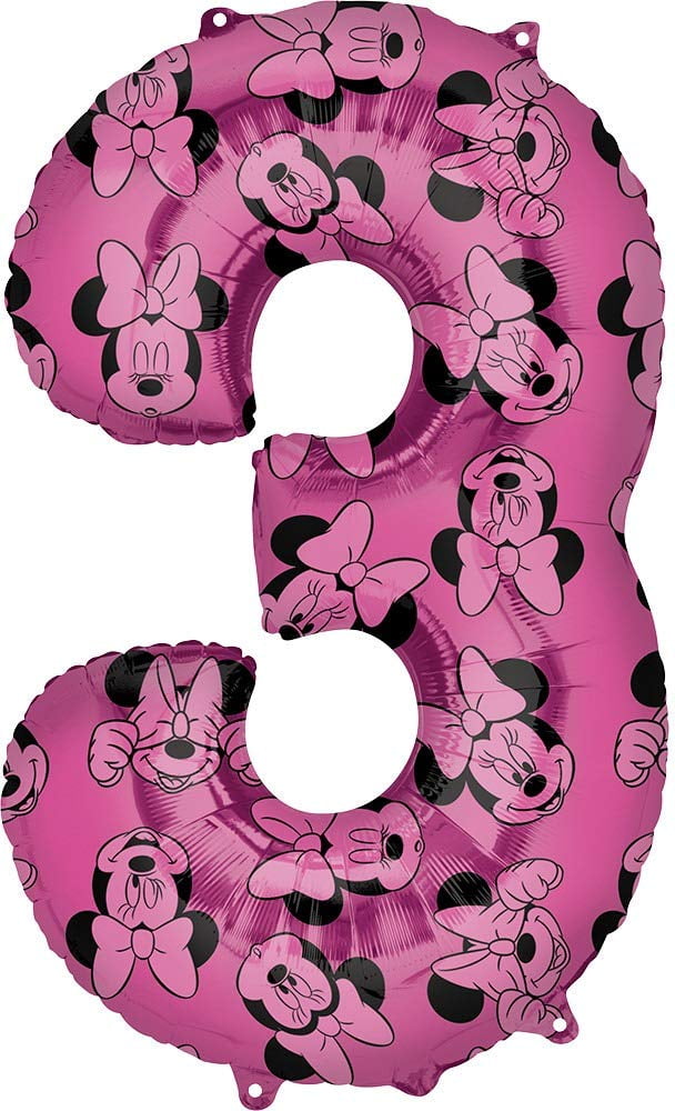 Anagram MINNIE MOUSE Kids Girl Pink Happy Birthday Round Foil Helium Balloon 18"