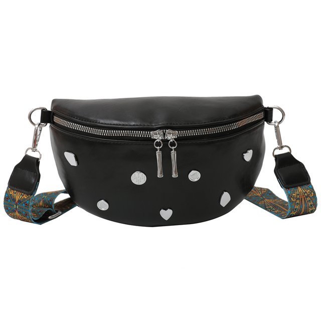 Bolso Pecho Mujer Ligero Crossbody Turismo Senderismo Camping Negro