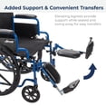 thumbnail image 3 of Brazos de escritorio abatibles para silla de ruedas Medical Blue Streak, 3 of 9