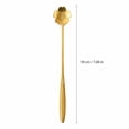 thumbnail image 3 of 7-Inch Flower Spoon Coffee Teaspoon, Stainless Steel Coffee Teaspoon, Drink Stirring Spoon for Dessert, Coffee, Ice Cream, Tea (Gold), 3 of 6