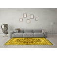 thumbnail image 3 of Ahgly Company Indoor Square Persian Yellow Traditional Area Rugs, 5' Square, 3 of 4