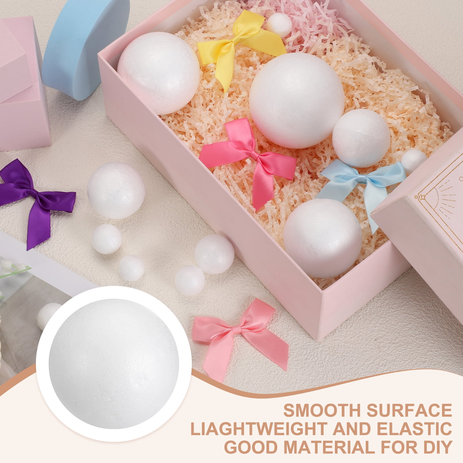 Uxcell 2 Pcs White Craft Foam Balls 5.9 Inch Smooth Polystyrene Foam Balls for Crafts Christmas Wedding Party Decorations DIY Household Project
