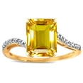 thumbnail image 2 of Star K � Big Stone Octagon Emerald Cut 10x8 Citrine Bypass solitaire ring, 2 of 9