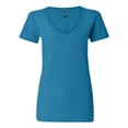thumbnail image 1 of J America Vanity - Camiseta con cuello en V para mujer, talla grande, Oceanberry J América 8169, 1 of 1