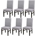 thumbnail image 1 of Dining Chair Cover Set Stretch Dining Chair Slipcovers Removable Washable Chair Protector Covers for Dining Room Home Wedding Banquet Party Hotel Decor (Grey 06, 6 Pack), 1 of 8